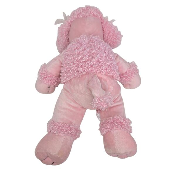 Pawsenclaws Pink Poodle Plush Dog Pet Stuffed Animal Curly Fur 14" - Picture 5 of 7
